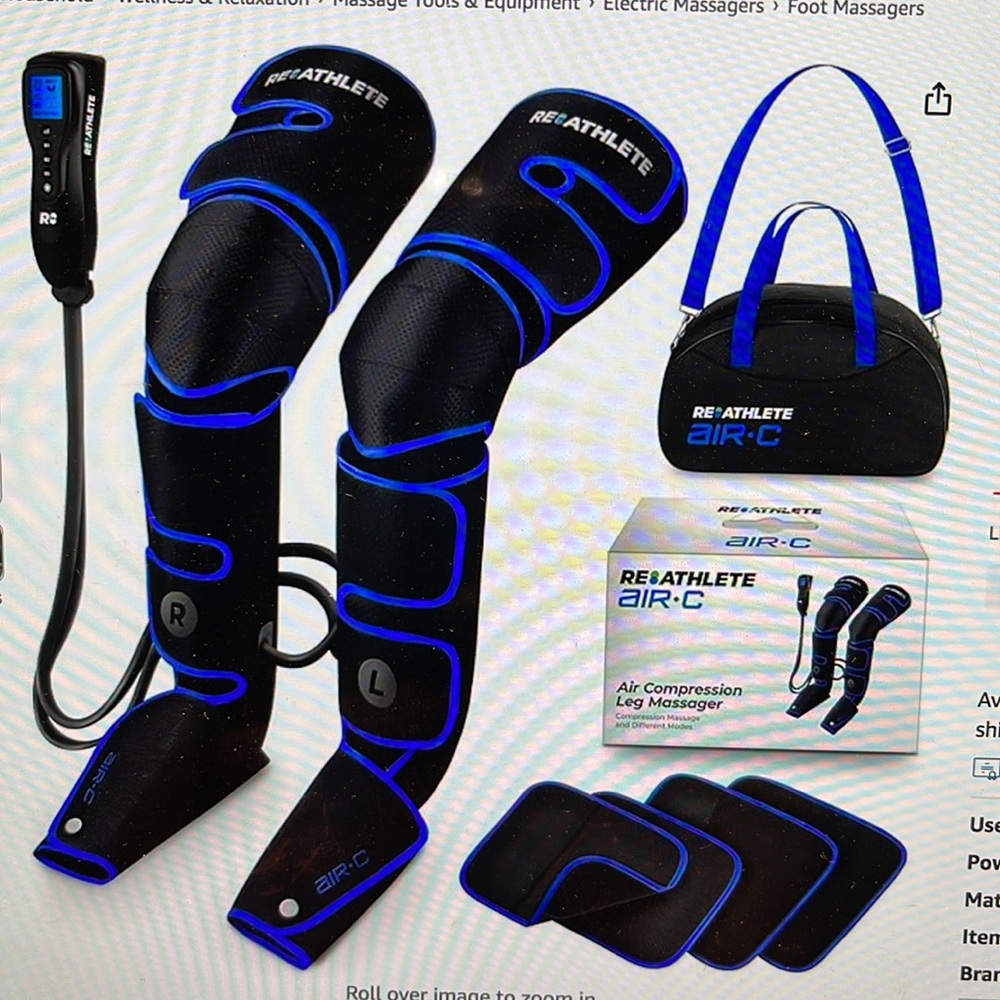 REATHLETE  Air C + Heat Full Leg Massager